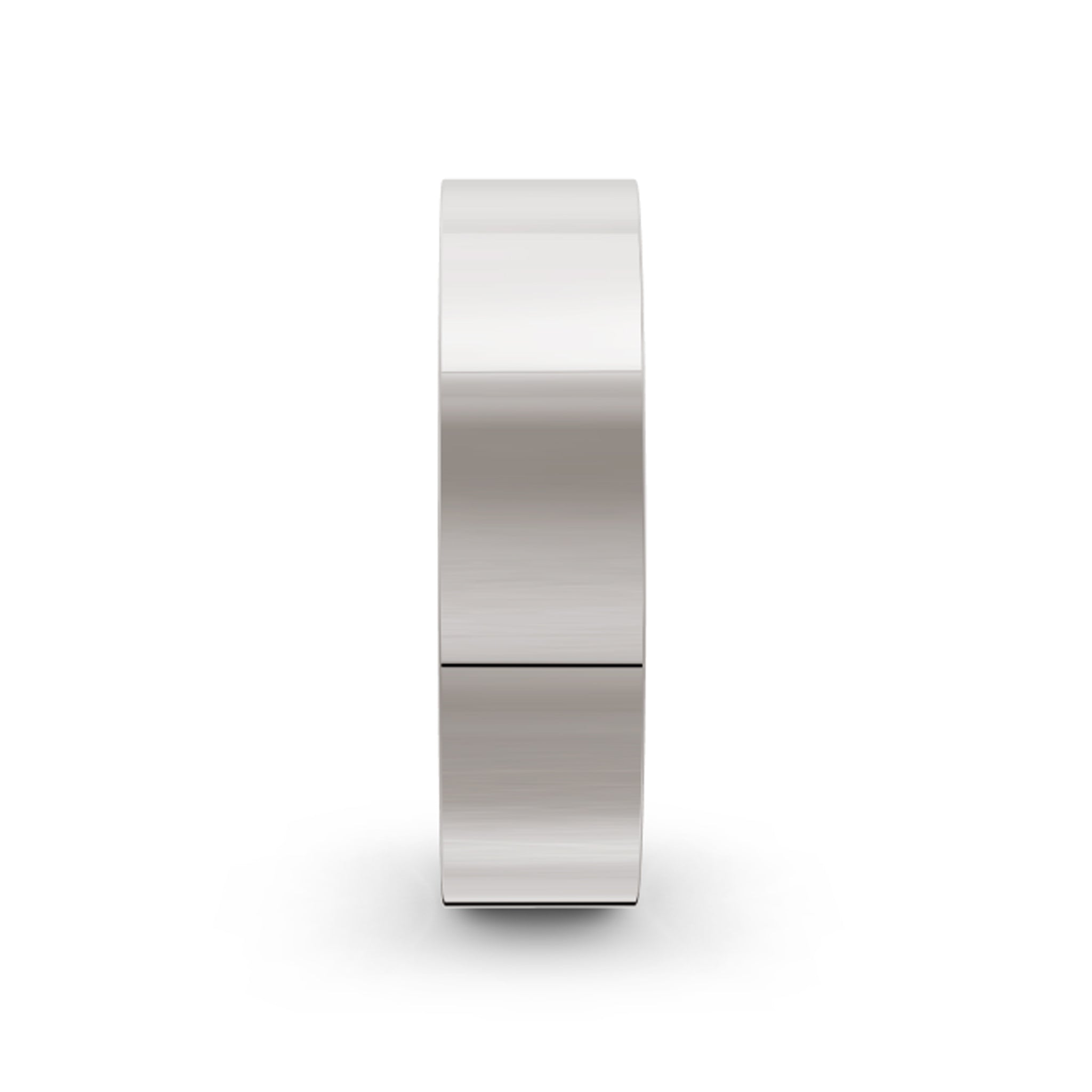 Men's Classic Flat White Gold Ring