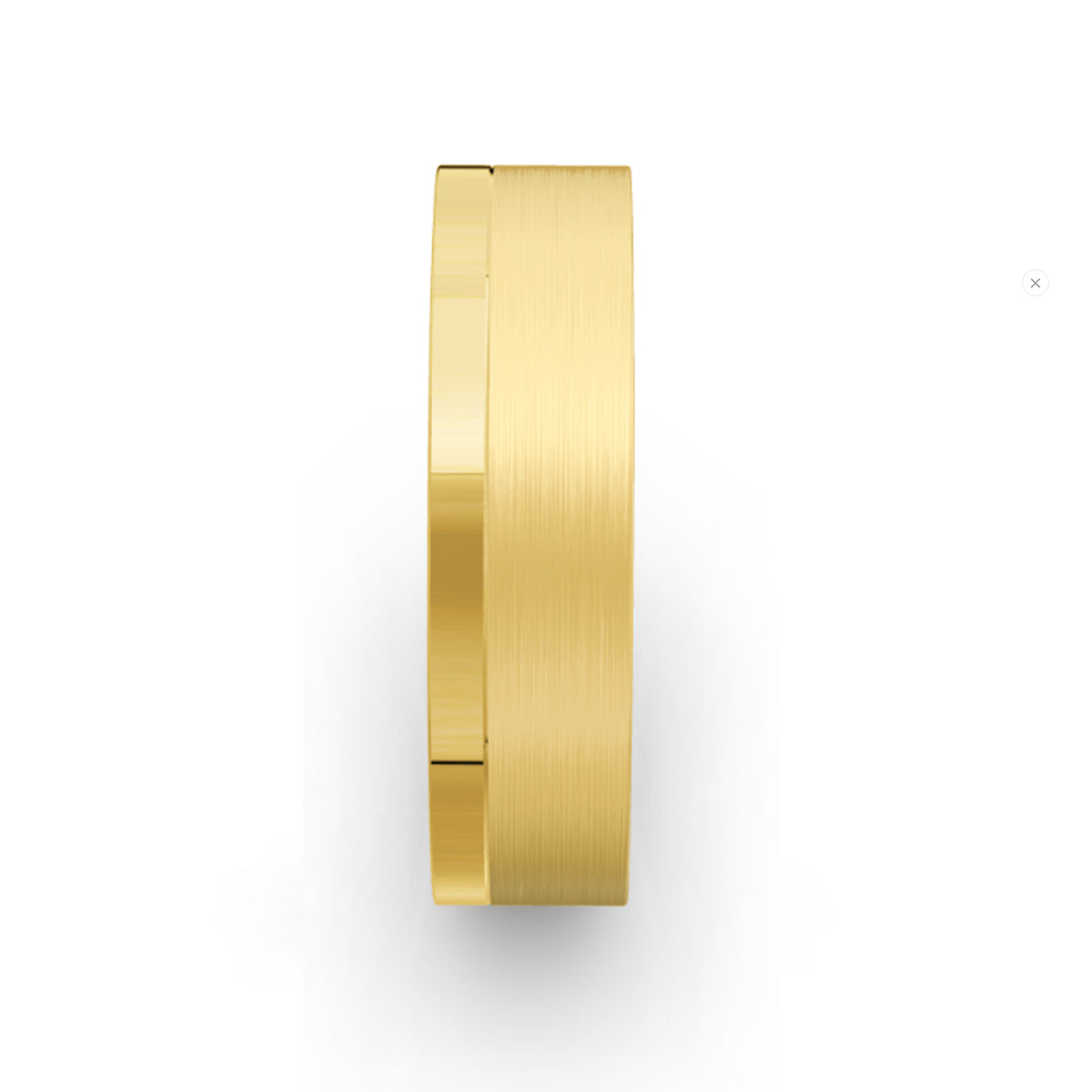 Men's Yellow Gold Single Polished Edge Ring