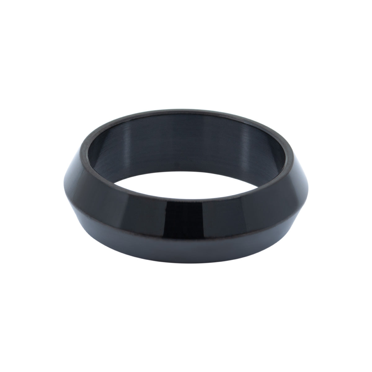 Men&#39;s Black Knife Edge Ring