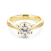 6 Prong Half Pave Moissanite Engagement Ring