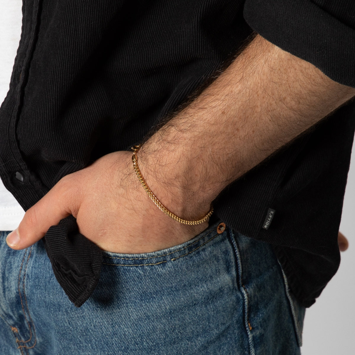 Gold Franco Chain Bracelet