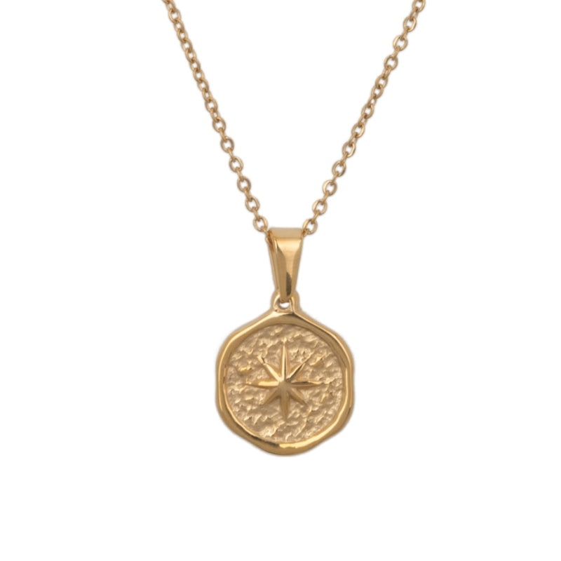 Gold North Star Pendant Necklace