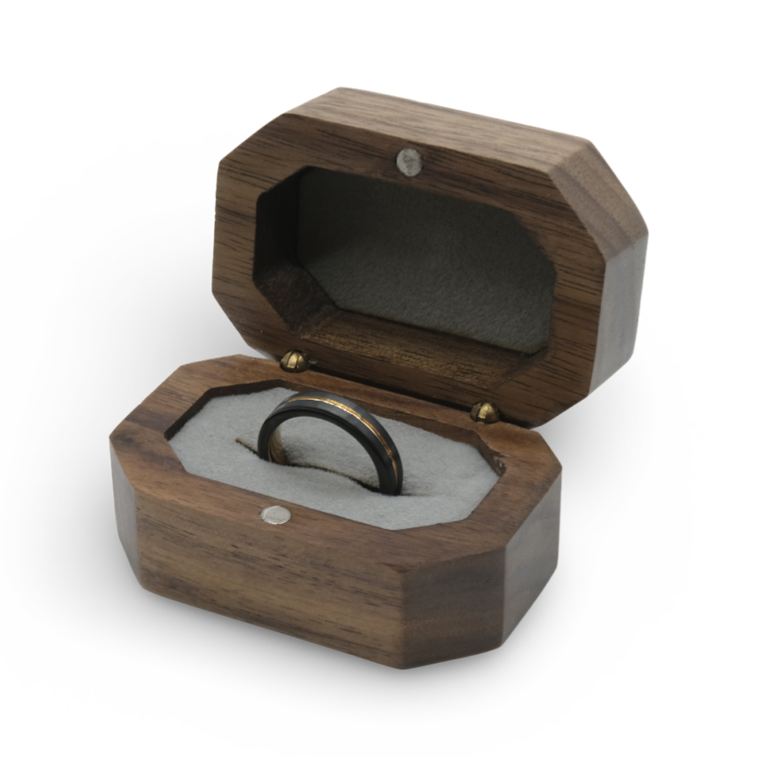 Octagonal Wood Ring Box