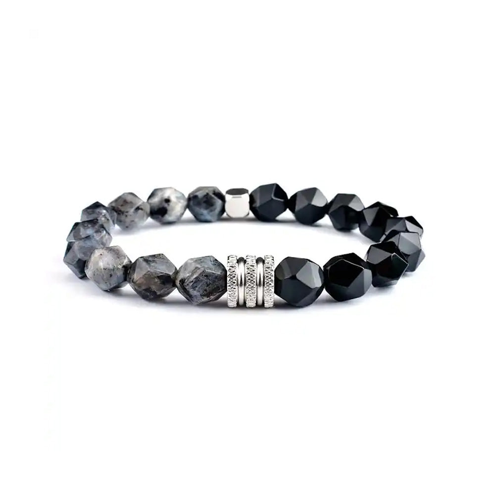 Onyx &amp; Labradorite Stone Bracelet