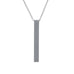 Silver Bar Pendant Necklace