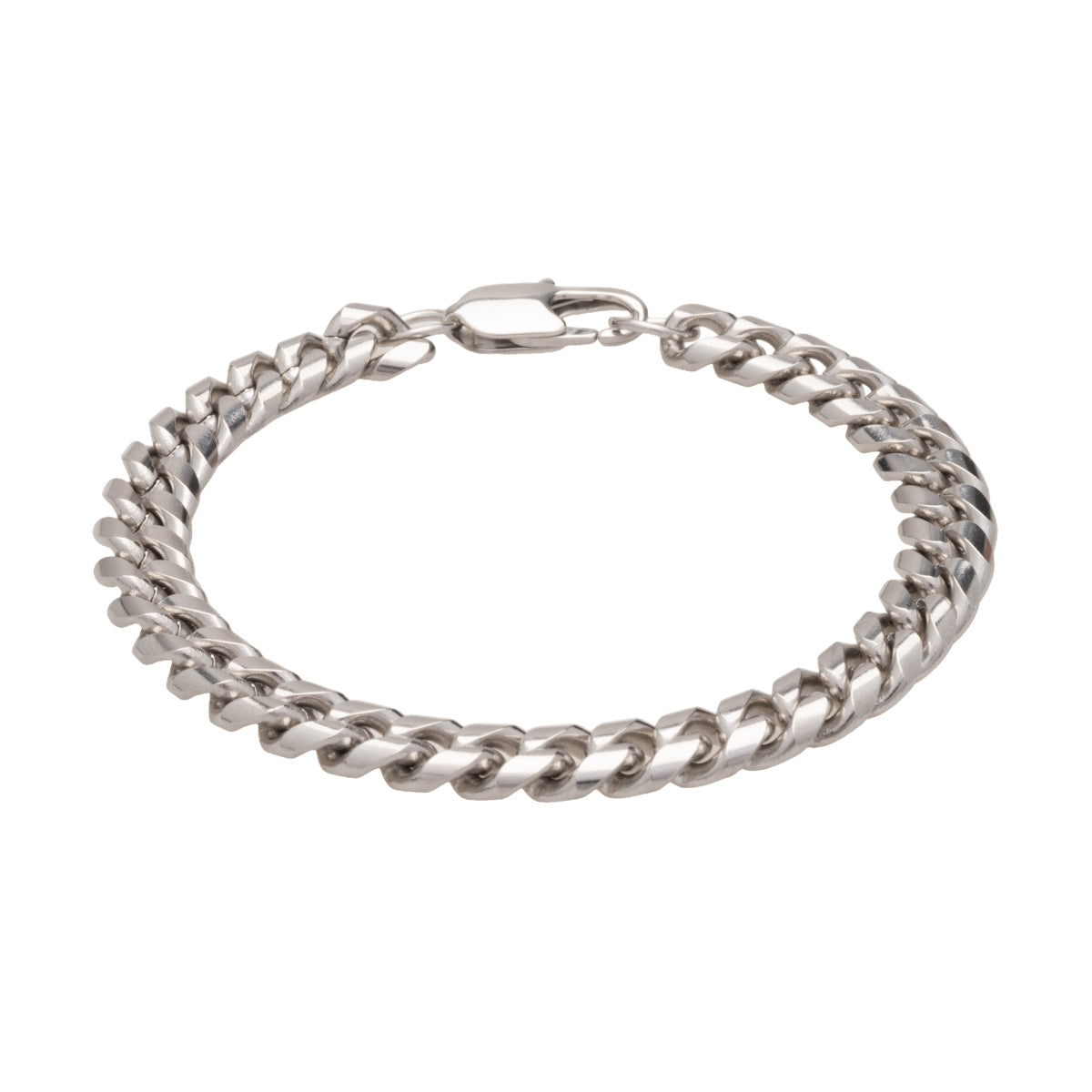 Silver Cuban Chain Bracelet