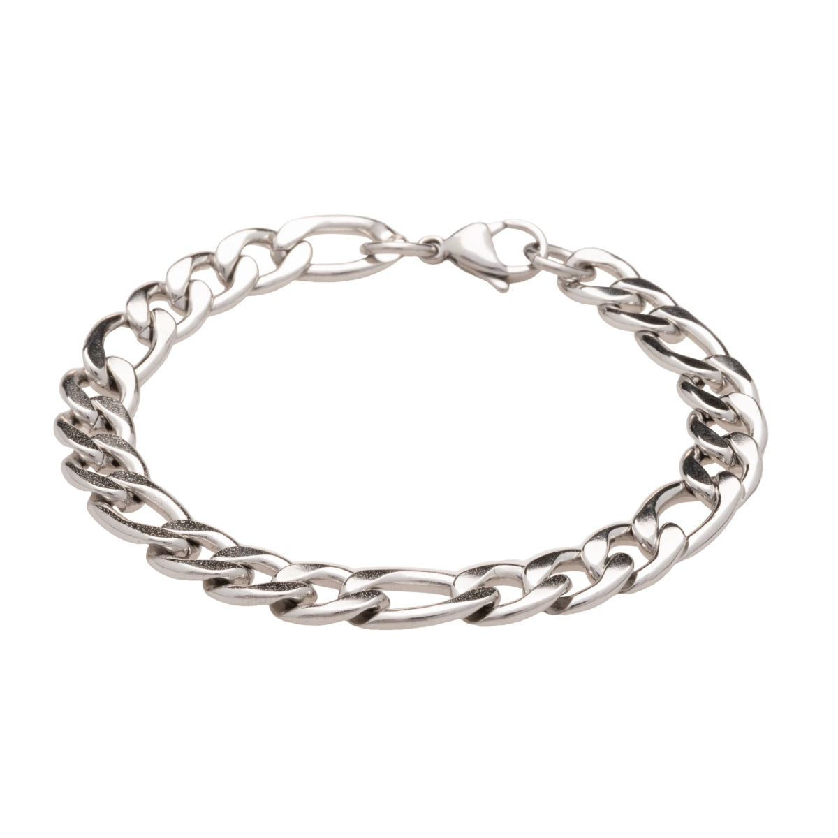 Silver Figaro Chain Bracelet