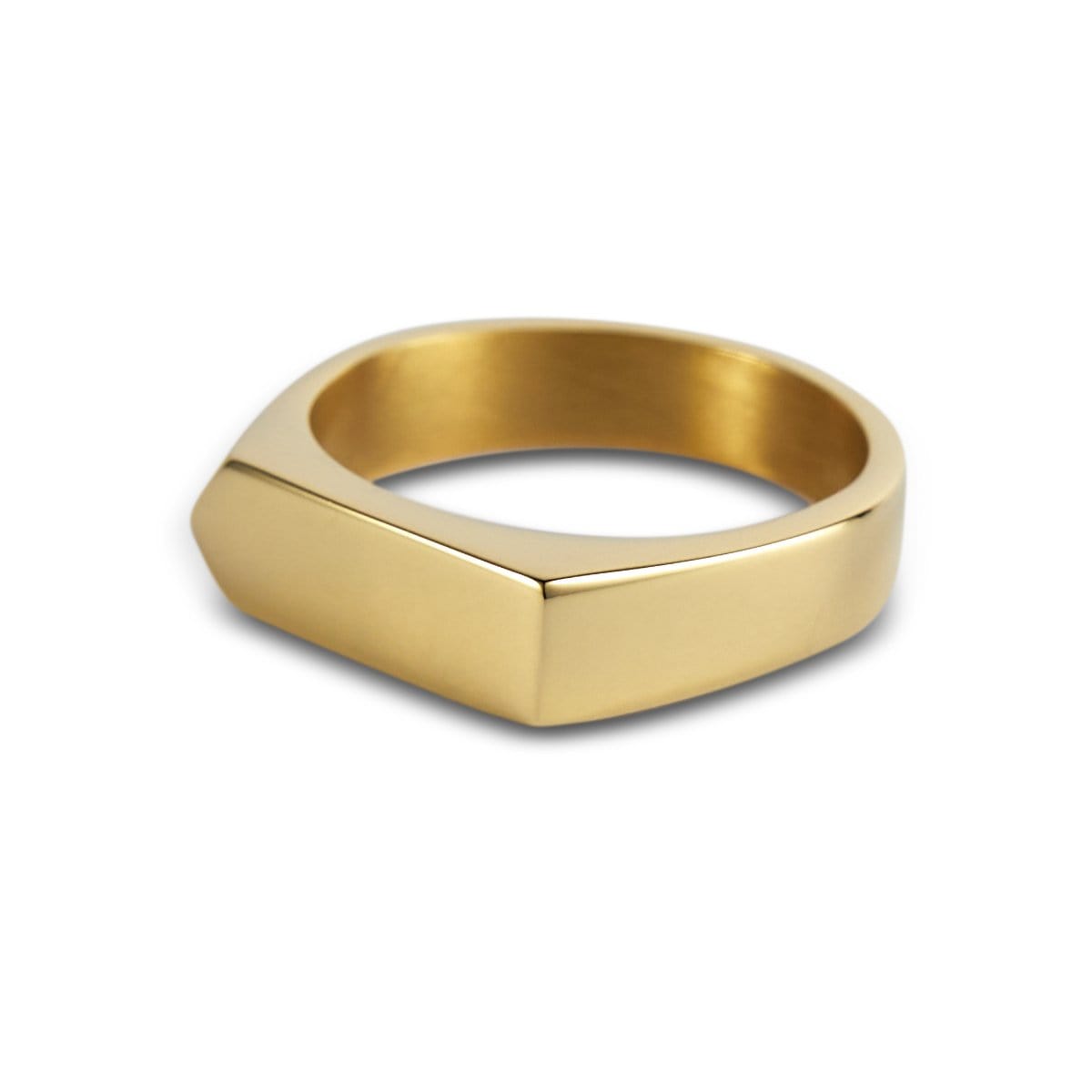 Gold Plated Bar Signet Ring