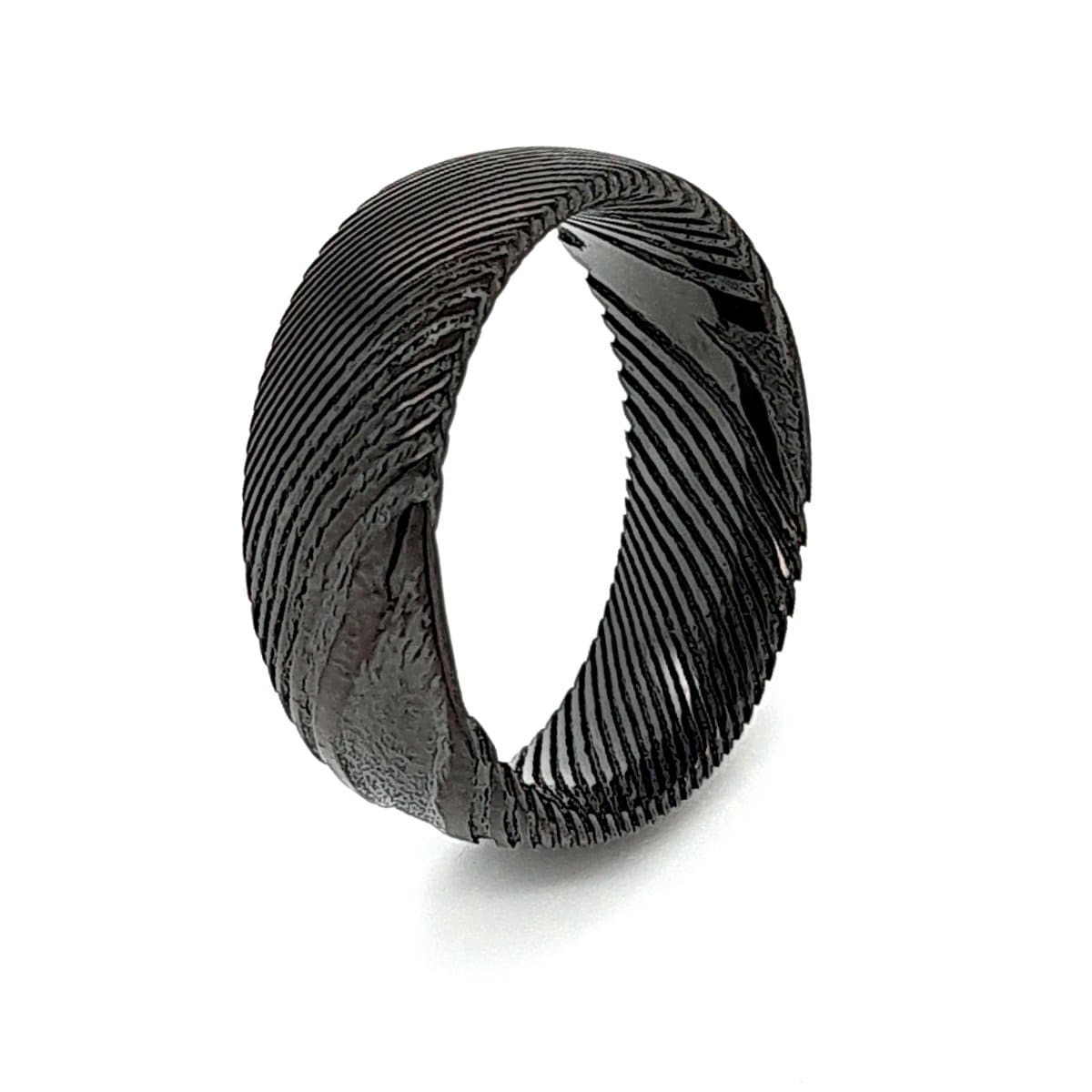 Men’s Black Damascus Ring