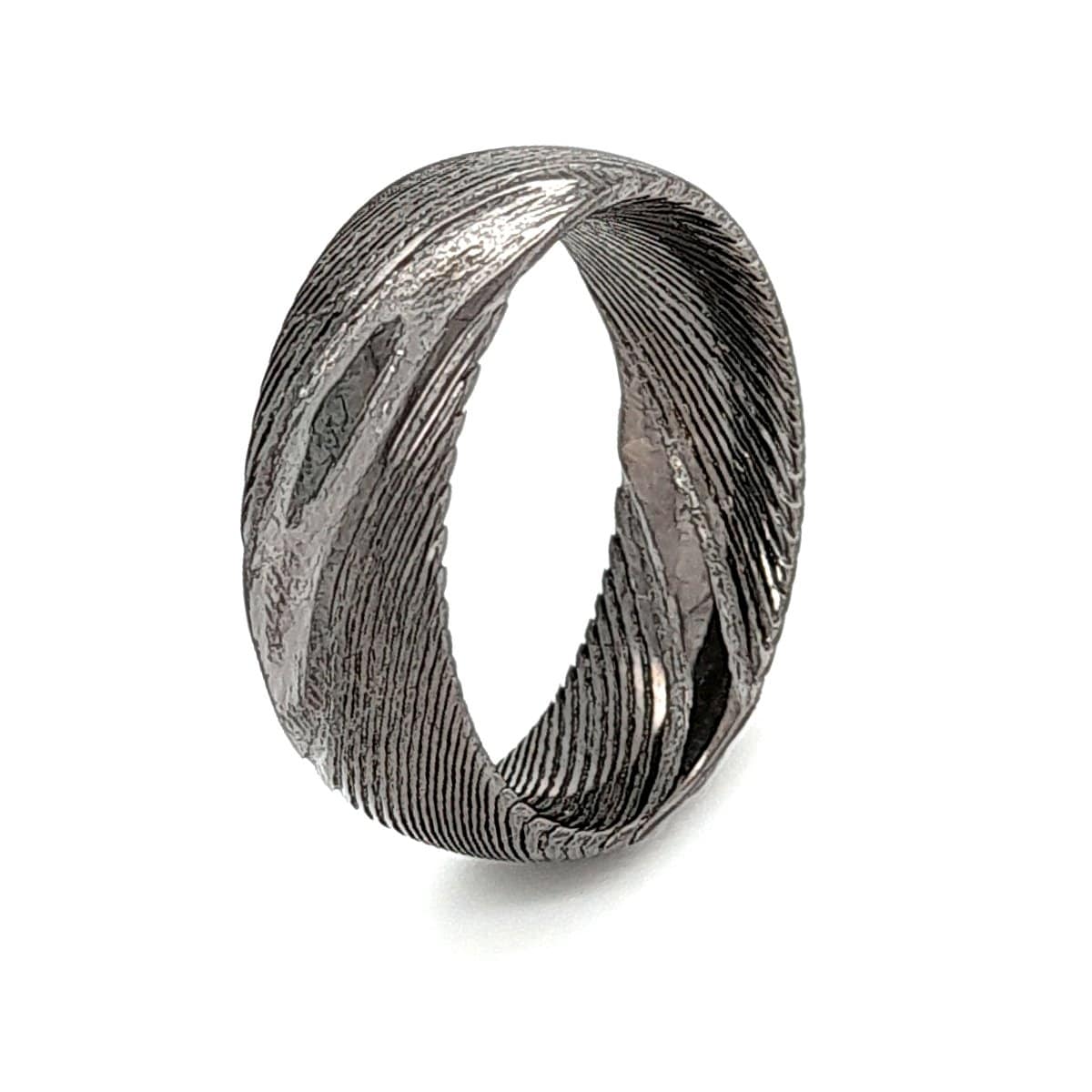 Men’s Gunmetal Damascus Ring