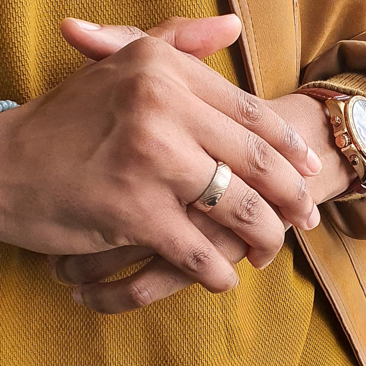 Men’s Rose Gold Damascus Ring