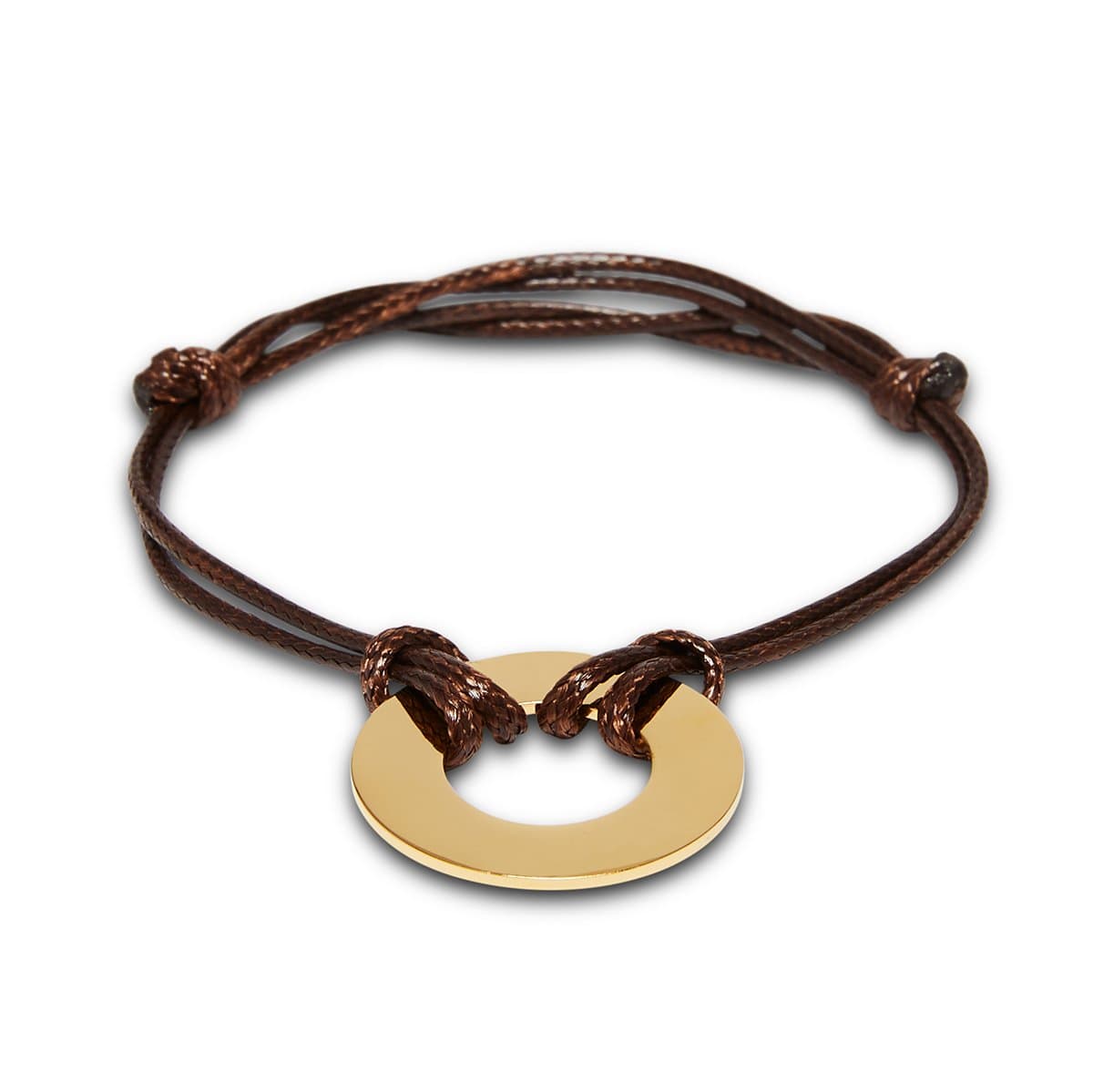 Adjustable Leather Washer Bracelet