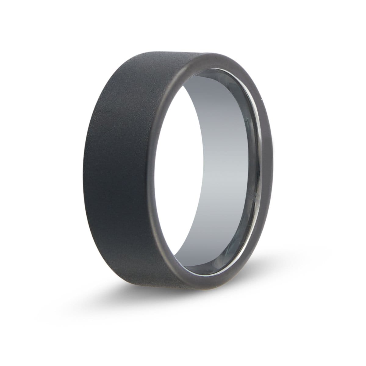 Men’s Black Sandblasted Tungsten Ring