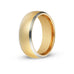 Men’s Gold with Silver Edge Tungsten Ring