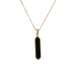 Gold Onyx Bar Pendant Necklace