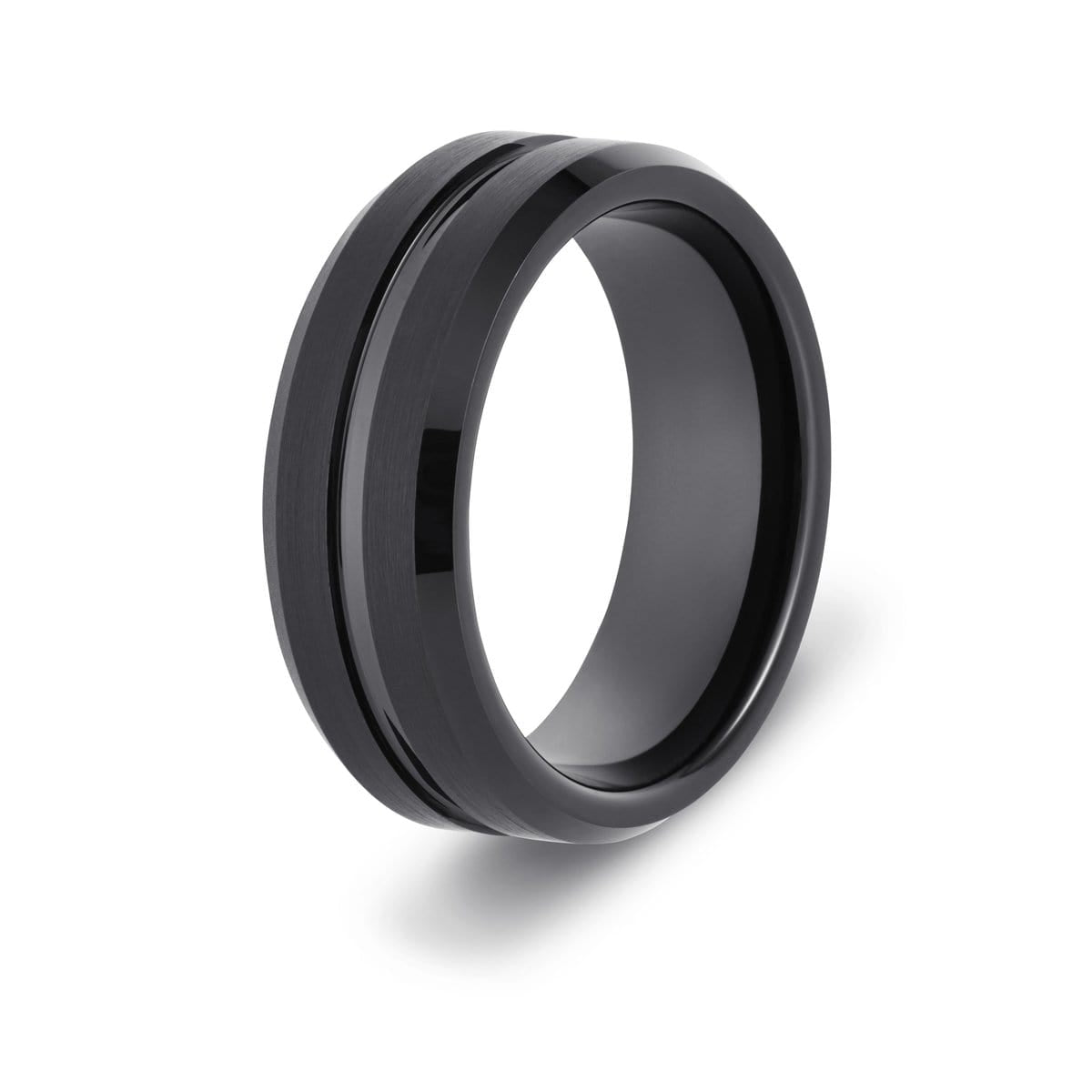 Men&#39;s Groove Tungsten Ring