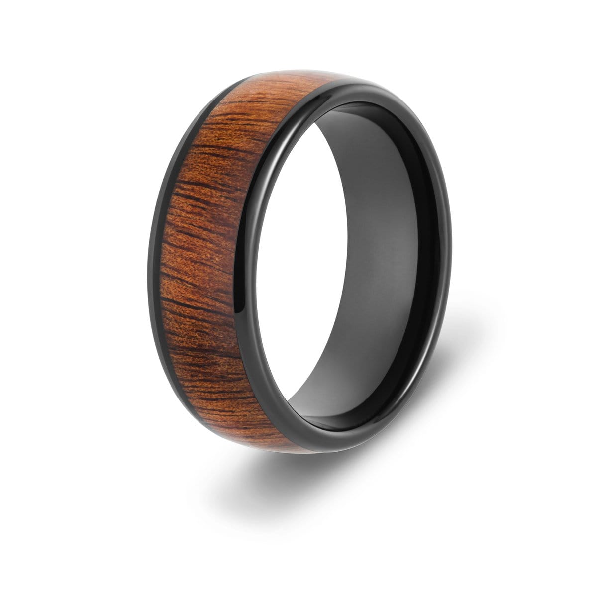 Men&#39;s Polished Wood Ring