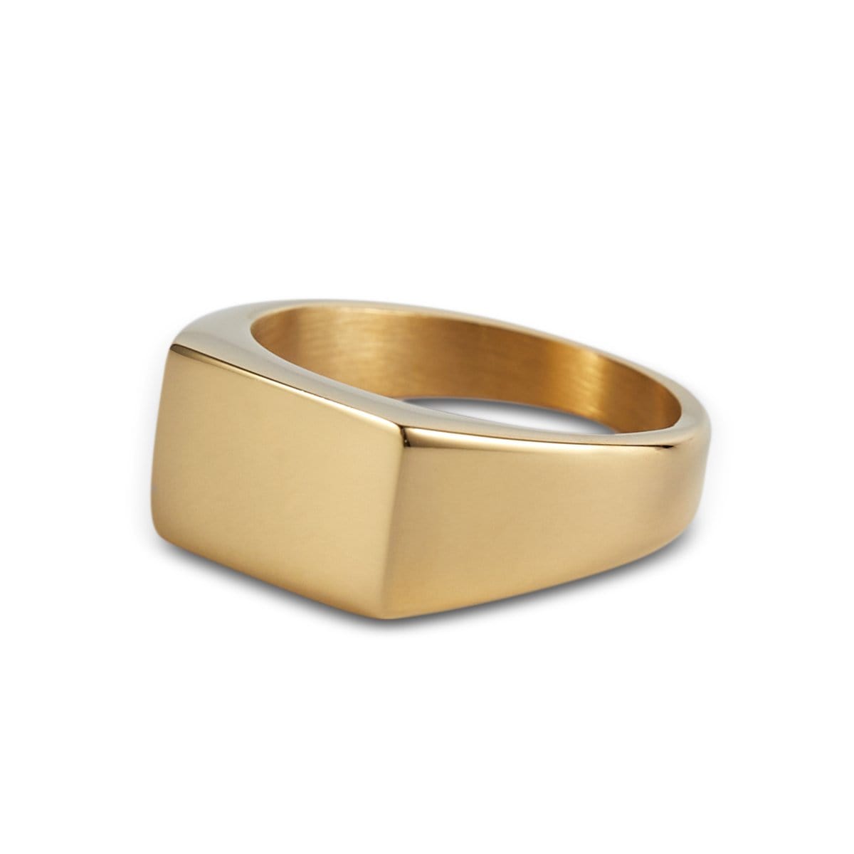 Men’s Gold Plated Rectangle Signet Ring
