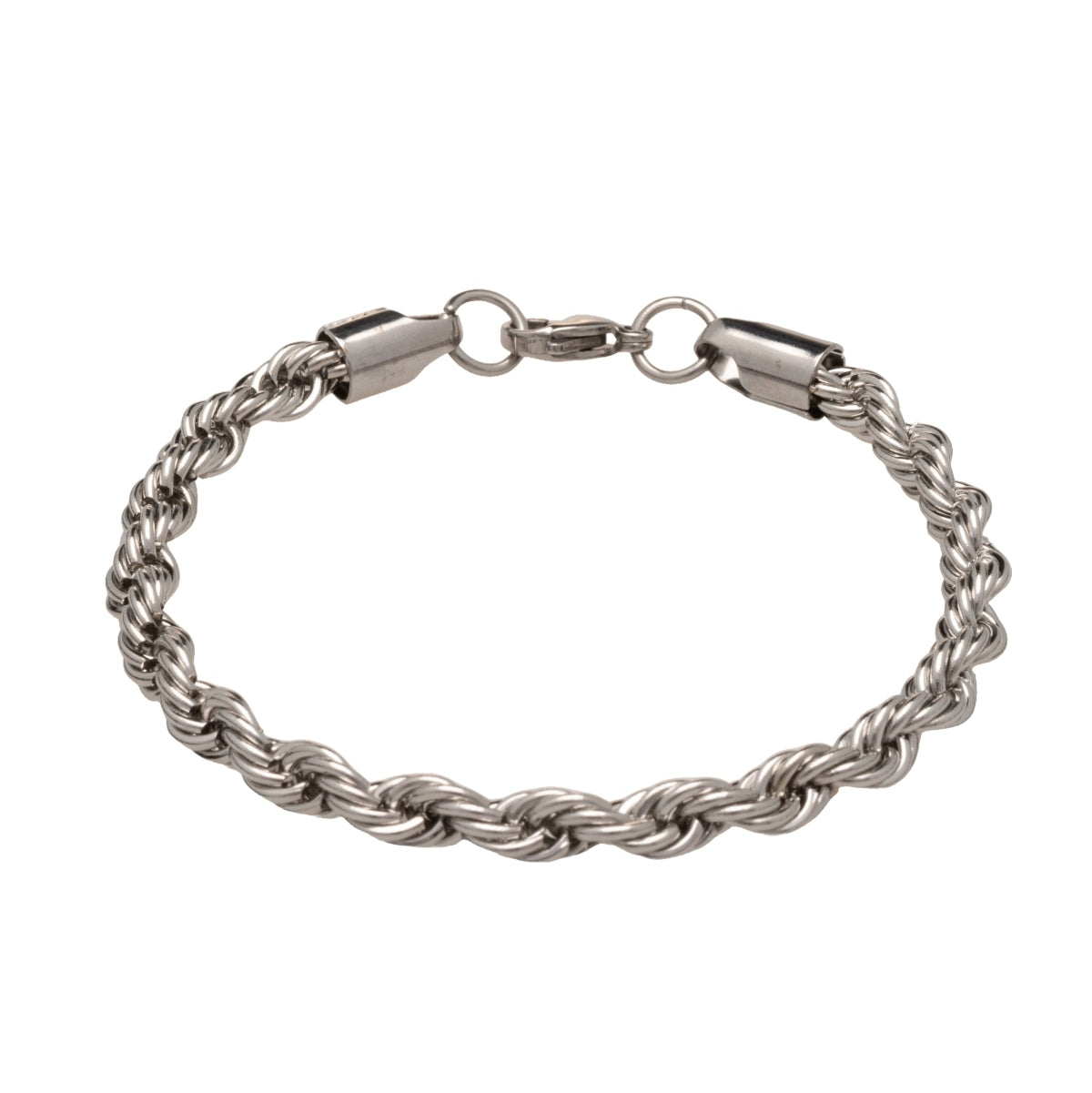 Silver Rope Chain Bracelet